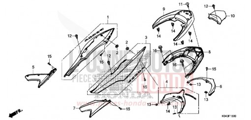 BODY COVER/GRAB RAIL NSS300AD de 2013